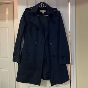 Perfect Black Raincoat with Removable Hood and inside Liner